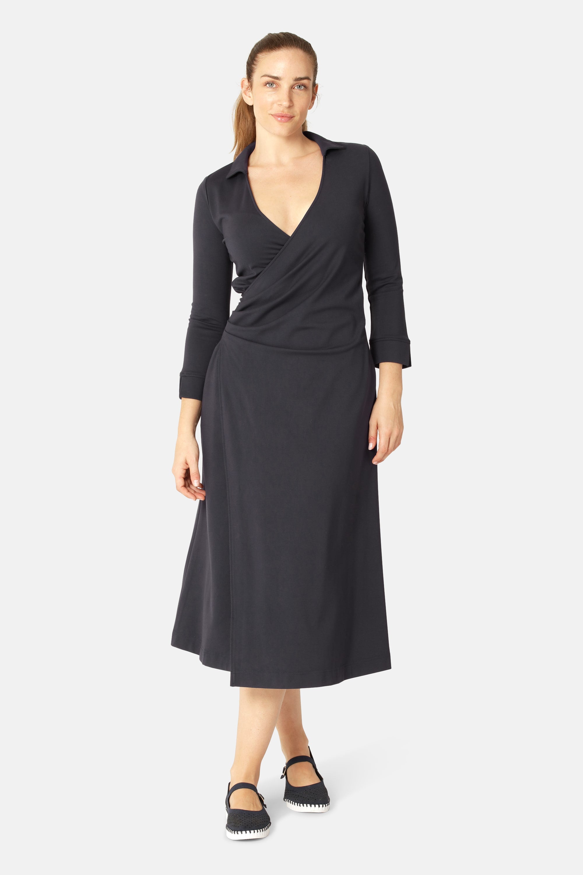 Kjole med Lange Ermer og Legg - Dark Indigo